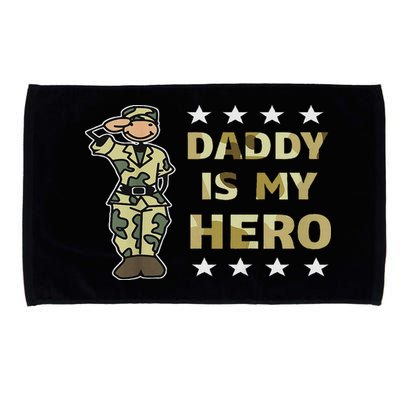 Daddy Is My Hero Military Microfiber Hand Towel