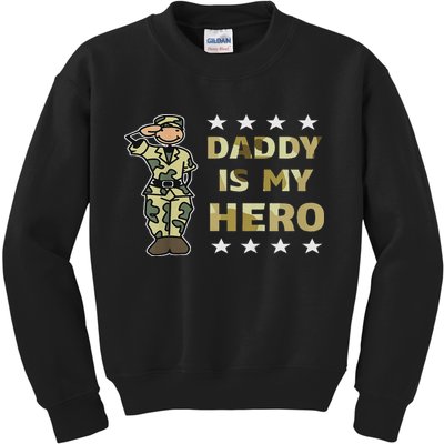 Daddy Is My Hero Military Kids Sweatshirt