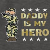 Daddy Is My Hero Military Vector Backpack