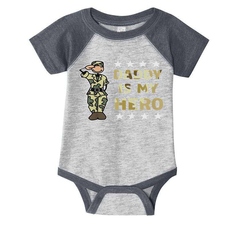Daddy Is My Hero Military Infant Baby Jersey Bodysuit