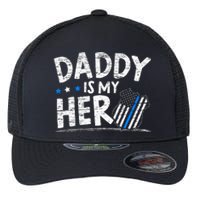 Daddy Is My Hero Police Thin Blue Line Law Enforcement Flexfit Unipanel Trucker Cap