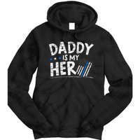 Daddy Is My Hero Police Thin Blue Line Law Enforcement Tie Dye Hoodie