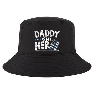 Daddy Is My Hero Police Thin Blue Line Law Enforcement Cool Comfort Performance Bucket Hat