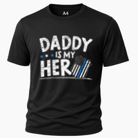 Daddy Is My Hero Police Thin Blue Line Law Enforcement Cooling Performance Crew T-Shirt