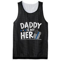 Daddy Is My Hero Police Thin Blue Line Law Enforcement Mesh Reversible Basketball Jersey Tank