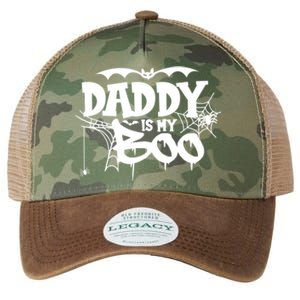 Daddy Is My Boo Spooky Halloween Creepy Ghostly Design Funny Gift Legacy Tie Dye Trucker Hat