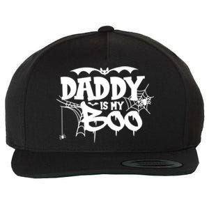 Daddy Is My Boo Spooky Halloween Creepy Ghostly Design Funny Gift Wool Snapback Cap