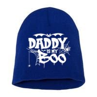 Daddy Is My Boo Spooky Halloween Creepy Ghostly Design Funny Gift Short Acrylic Beanie