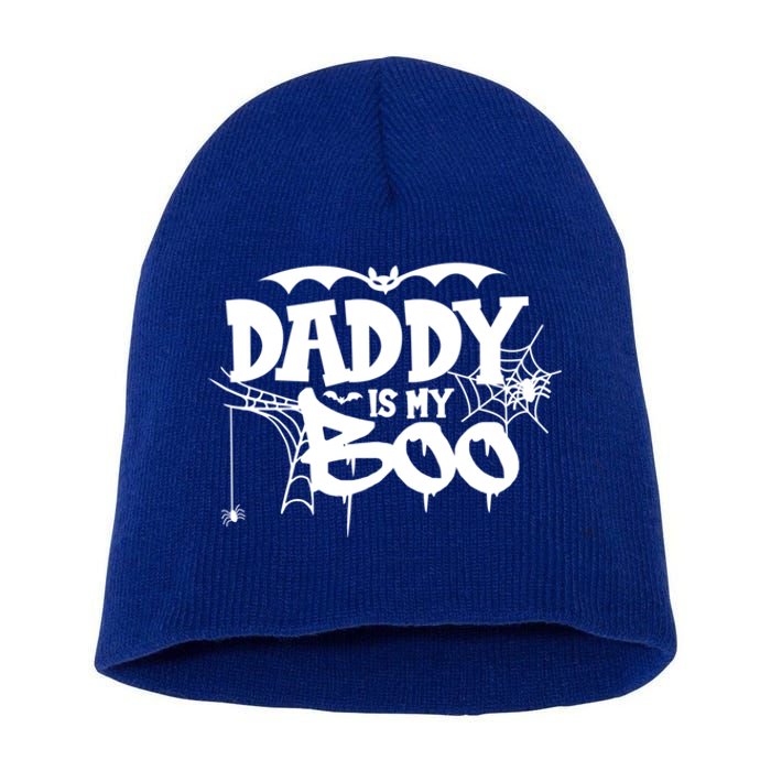 Daddy Is My Boo Spooky Halloween Creepy Ghostly Design Funny Gift Short Acrylic Beanie