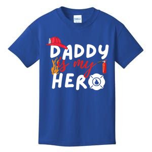 Daddy Is My Hero Funny Future Firefighter Fire Funny Gift Kids T-Shirt