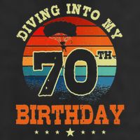 Diving Into My 70th Birthday Sky Diving Parachute Lover Cool Comfort Performance Bucket Hat