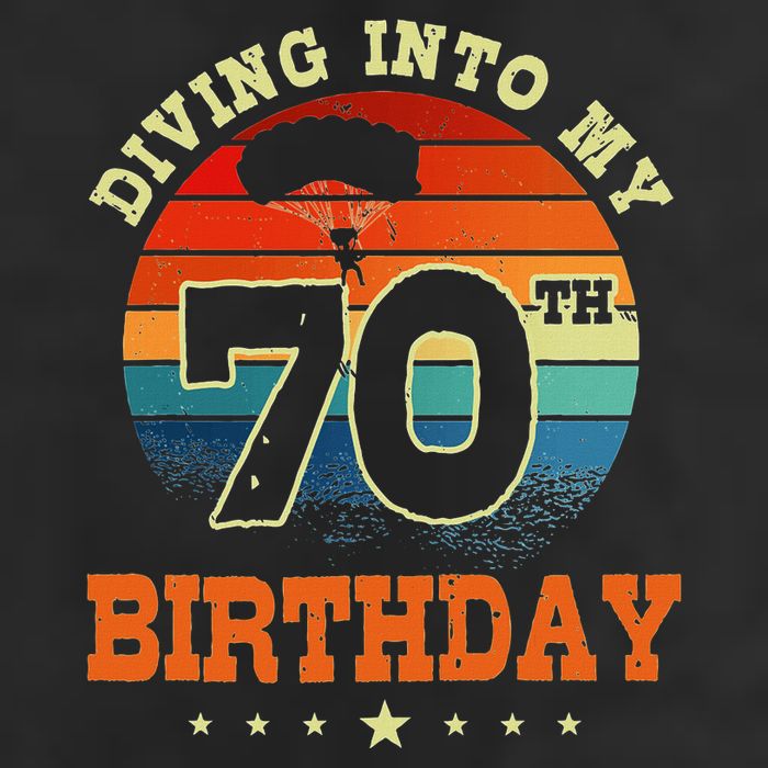 Diving Into My 70th Birthday Sky Diving Parachute Lover Cool Comfort Performance Bucket Hat