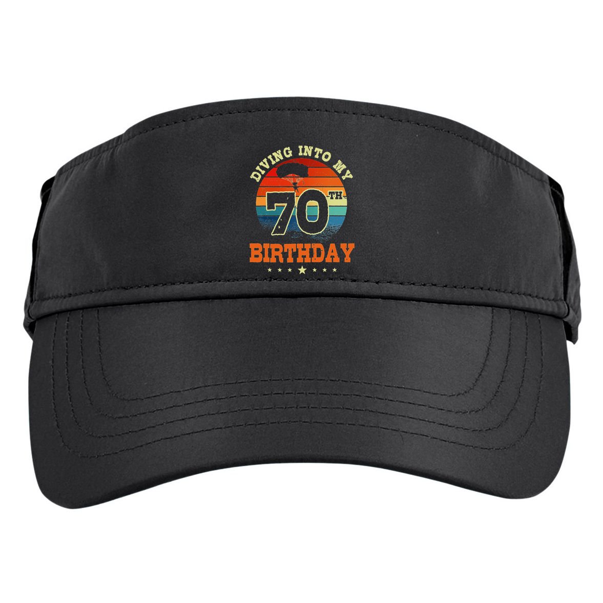 Diving Into My 70th Birthday Sky Diving Parachute Lover Adult Drive Performance Visor