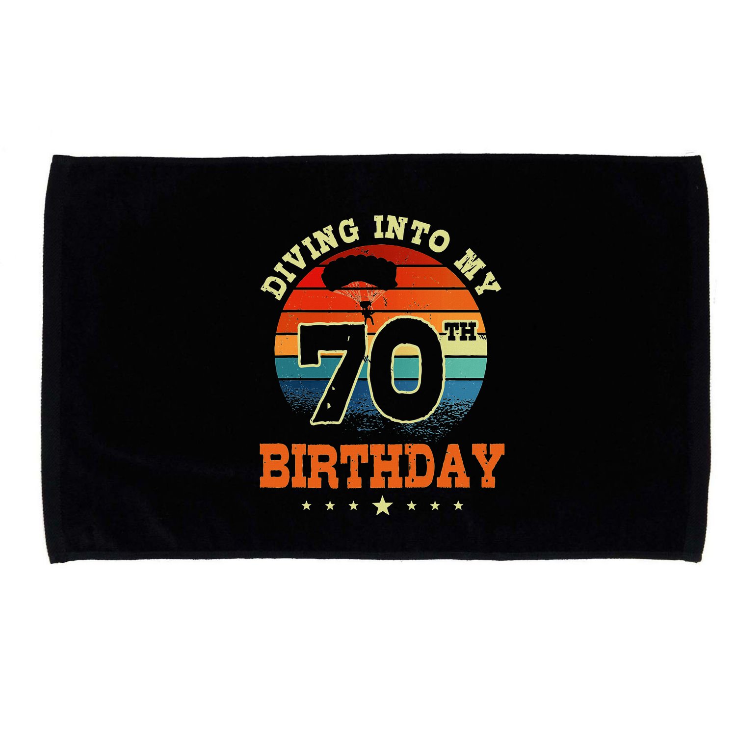 Diving Into My 70th Birthday Sky Diving Parachute Lover Microfiber Hand Towel