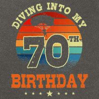 Diving Into My 70th Birthday Sky Diving Parachute Lover Cotton Canvas Backpack