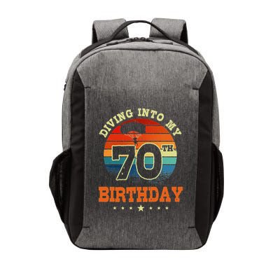 Diving Into My 70th Birthday Sky Diving Parachute Lover Vector Backpack
