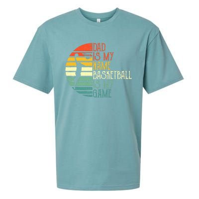 Dad Is My Name Basketball Is My Game Sport Fathers Day Sueded Cloud Jersey T-Shirt