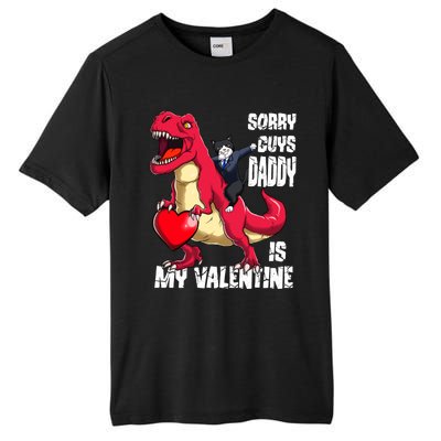 Daddy Is My Valentines Day Cat Riding Dinosaur Gift Tall Fusion ChromaSoft Performance T-Shirt