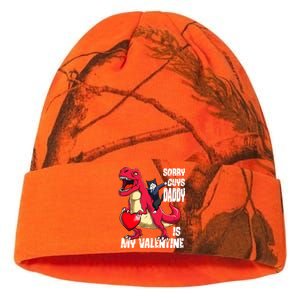 Daddy Is My Valentines Day Cat Riding Dinosaur Gift Kati Licensed 12" Camo Beanie