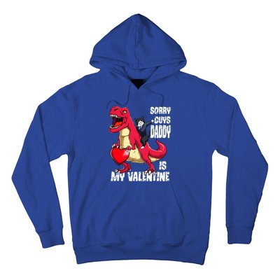 Daddy Is My Valentines Day Cat Riding Dinosaur Gift Hoodie