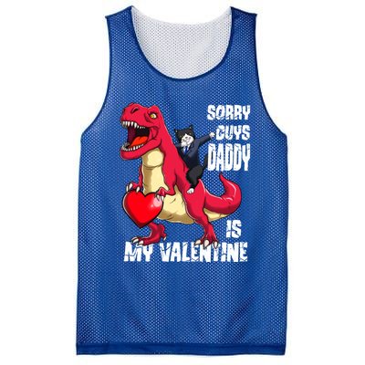 Daddy Is My Valentines Day Cat Riding Dinosaur Gift Mesh Reversible Basketball Jersey Tank