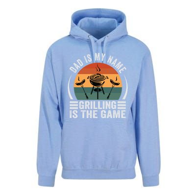 Dad Is My Name Grilling Is The Game Funny Gift Unisex Surf Hoodie