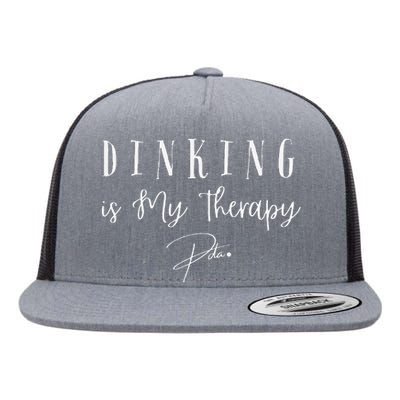 Dinking Is My Therapy Funny Pickleball Design For Players Flat Bill Trucker Hat