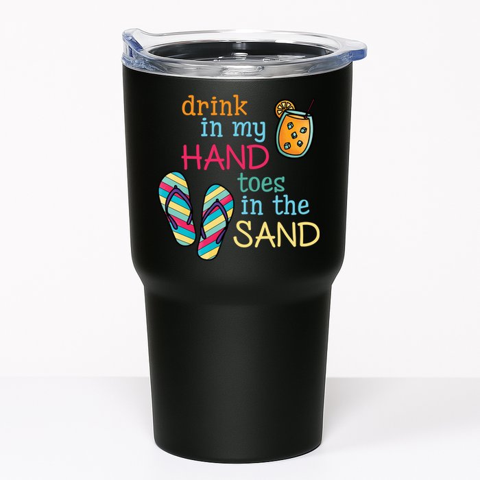 Drink In My Hand Toes In The Sand Summer Beach Tumbler