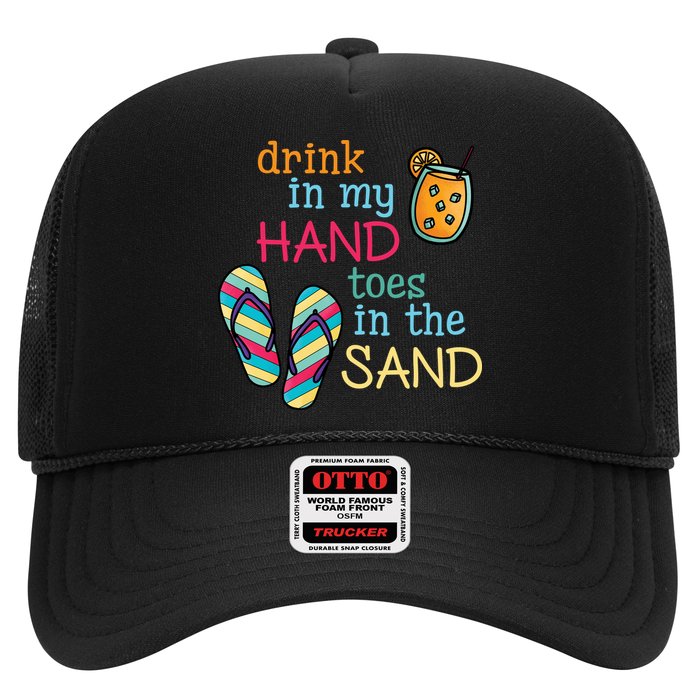 Drink In My Hand Toes In The Sand Summer Beach Hat