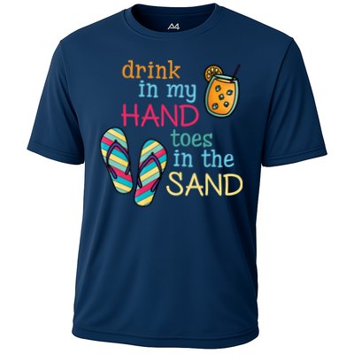 Drink In My Hand Toes In The Sand Summer Beach Performance Shirt
