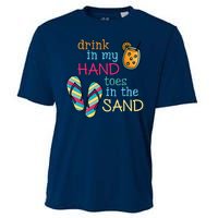 Drink In My Hand Toes In The Sand Summer Beach Cooling Performance Crew T-Shirt