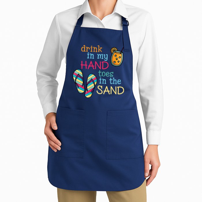 Drink In My Hand Toes In The Sand Summer Beach Apron