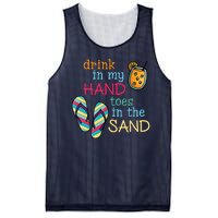 Drink In My Hand Toes In The Sand Summer Beach Mesh Reversible Basketball Jersey Tank