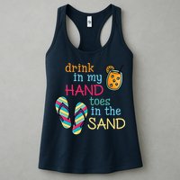 Drink In My Hand Toes In The Sand Summer Beach Womens Tank Top