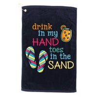 Drink In My Hand Toes In The Sand Summer Beach Golf Towel