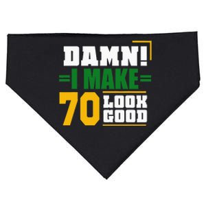 Damn I Make 70 Look Good 70th Birthday USA-Made Doggie Bandana