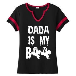 Dada Is My Boo Matching Family Halloween Cute Gift Ladies Halftime Notch Neck Tee