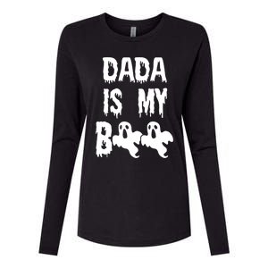 Dada Is My Boo Matching Family Halloween Cute Gift Womens Cotton Relaxed Long Sleeve T-Shirt