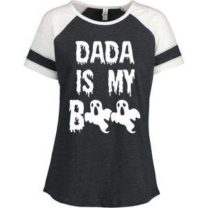 Dada Is My Boo Matching Family Halloween Cute Gift Enza Ladies Jersey Colorblock Tee