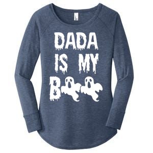 Dada Is My Boo Matching Family Halloween Cute Gift Women's Perfect Tri Tunic Long Sleeve Shirt