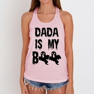 Dada Is My Boo Matching Family Halloween Cute Gift Women's Knotted Racerback Tank