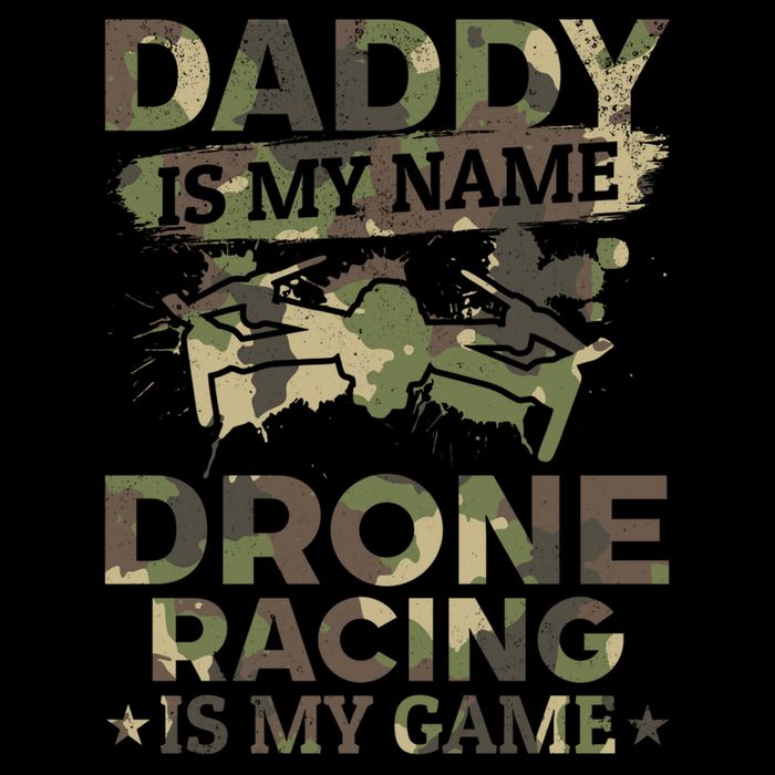 Daddy Is My Name Drone Racing Is My Game Daddy Drone Pilot Great Gift Drawstring Bag