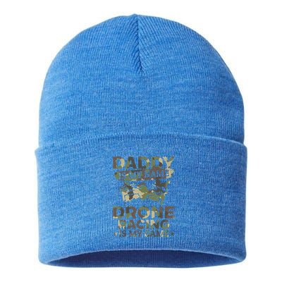 Daddy Is My Name Drone Racing Is My Game Daddy Drone Pilot Great Gift Sustainable Knit Beanie
