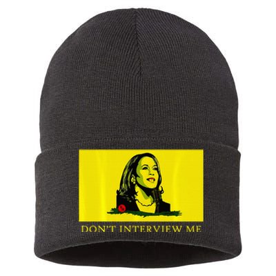 Don’T Interview Me Kamala Harris Funny Quote Vote Kamala Sustainable Knit Beanie