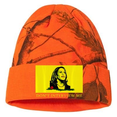 Don’T Interview Me Kamala Harris Funny Quote Vote Kamala Kati Licensed 12" Camo Beanie