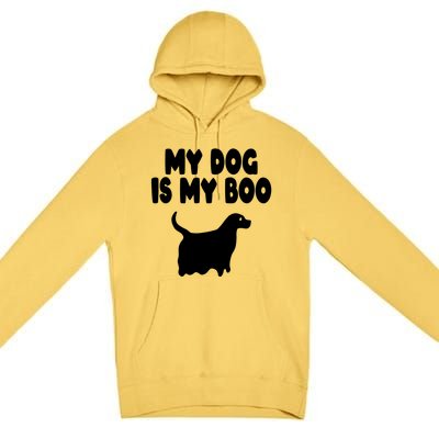 Dog Is My Boo Halloween Funny Dog Mom Dad Owner Cool Gift Premium Pullover Hoodie