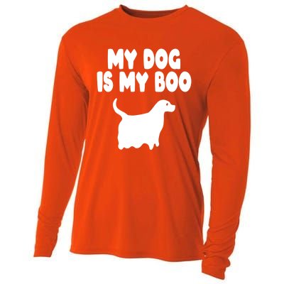 Dog Is My Boo Halloween Funny Dog Mom Dad Owner Cool Gift Cooling Performance Long Sleeve Crew