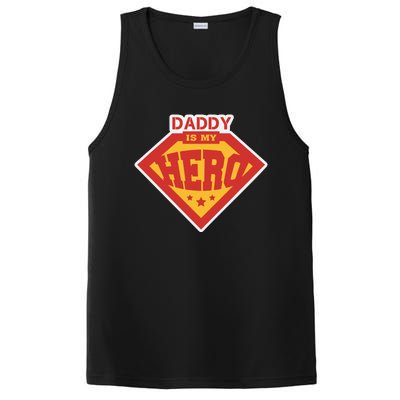 Daddy Is My Hero Daddy Superhero Funny Fathers Day PosiCharge Competitor Tank