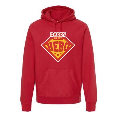 Daddy Is My Hero Daddy Superhero Funny Fathers Day Premium Hoodie