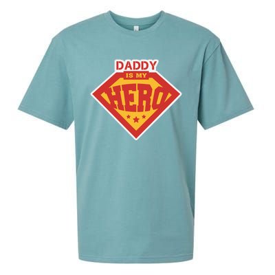 Daddy Is My Hero Daddy Superhero Funny Fathers Day Sueded Cloud Jersey T-Shirt